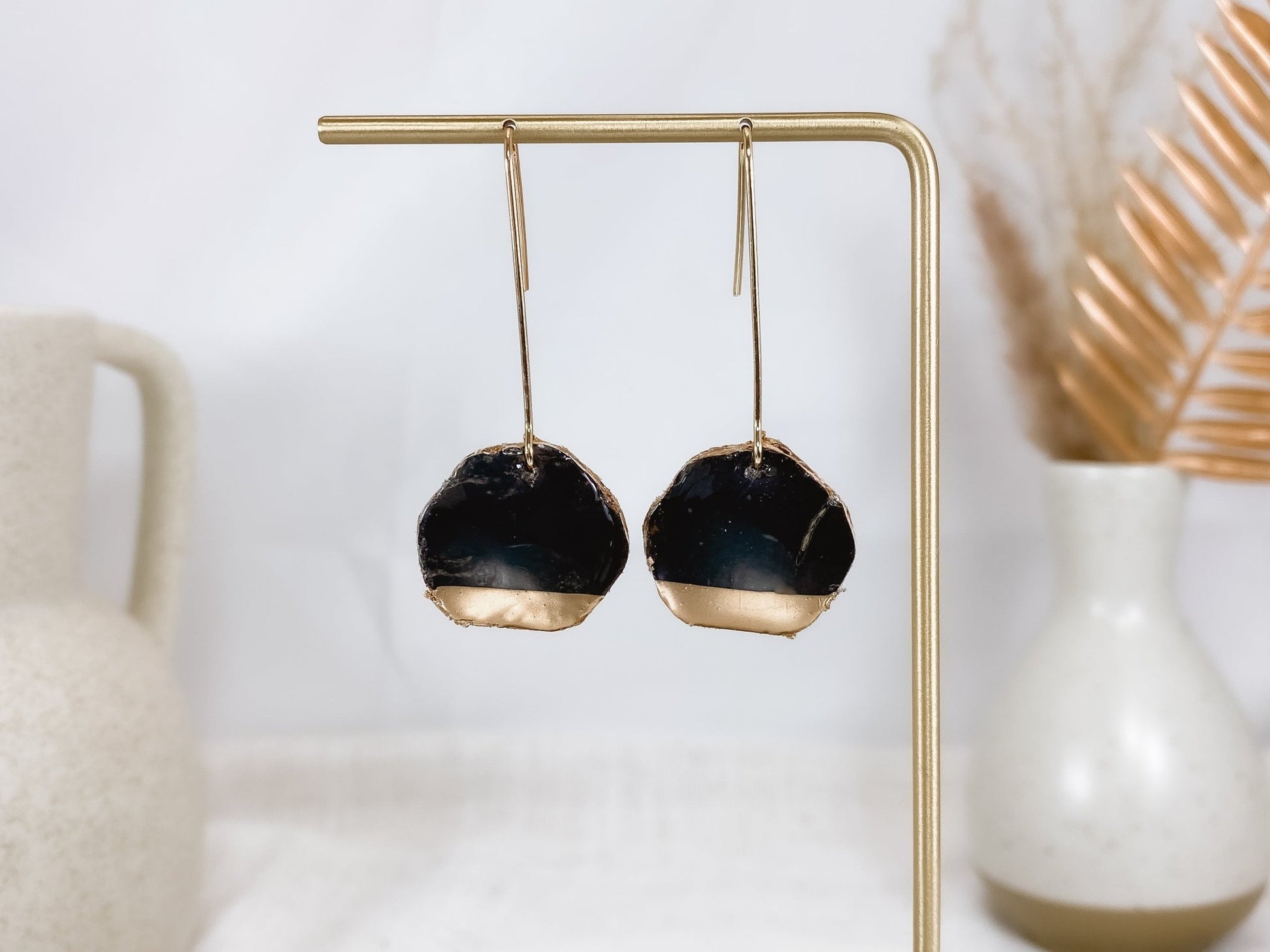 Obsidian Luster drops - Sydney Jane JewelryEarrings