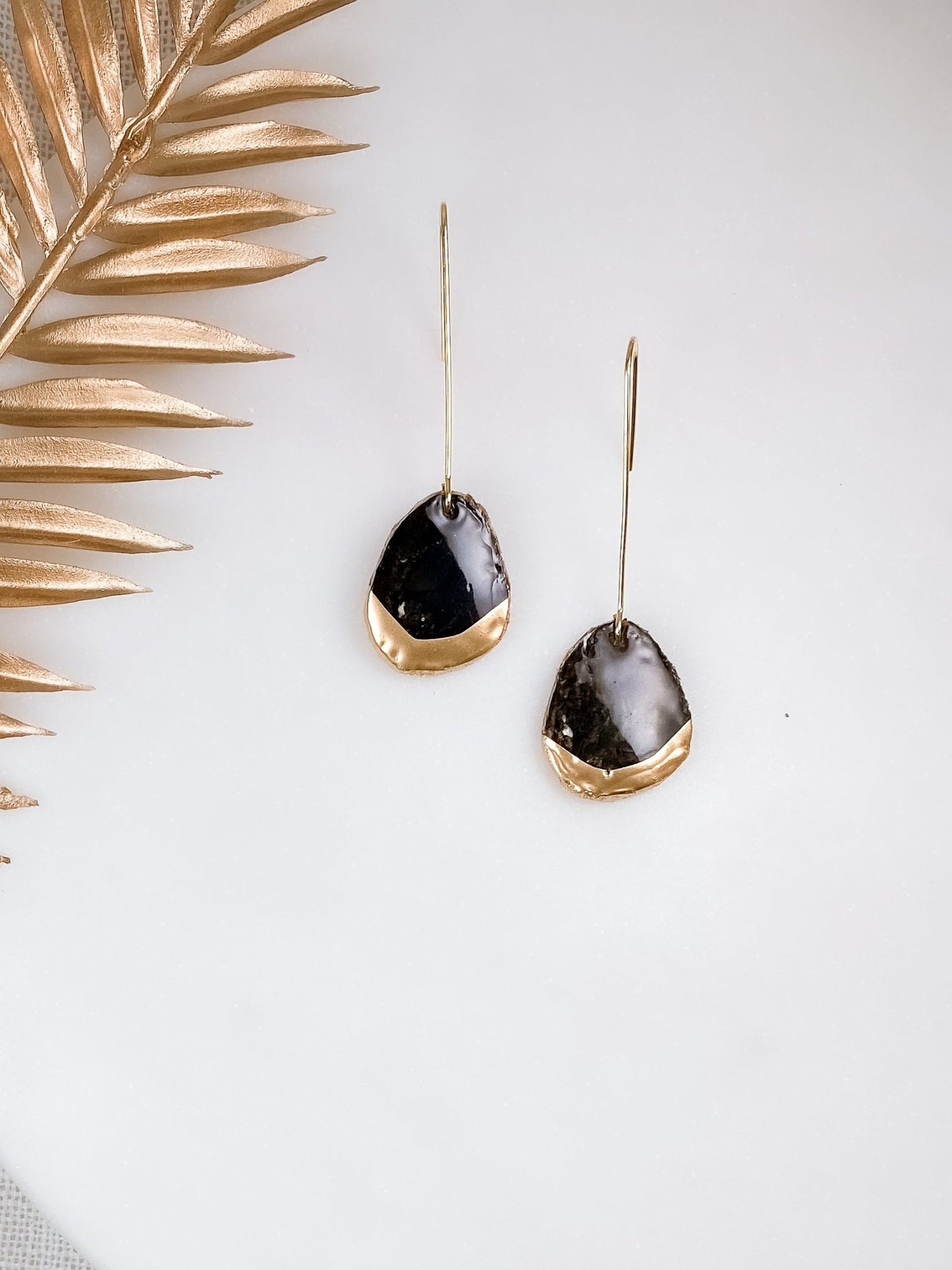 Obsidian petal drops - Sydney Jane JewelryEarrings