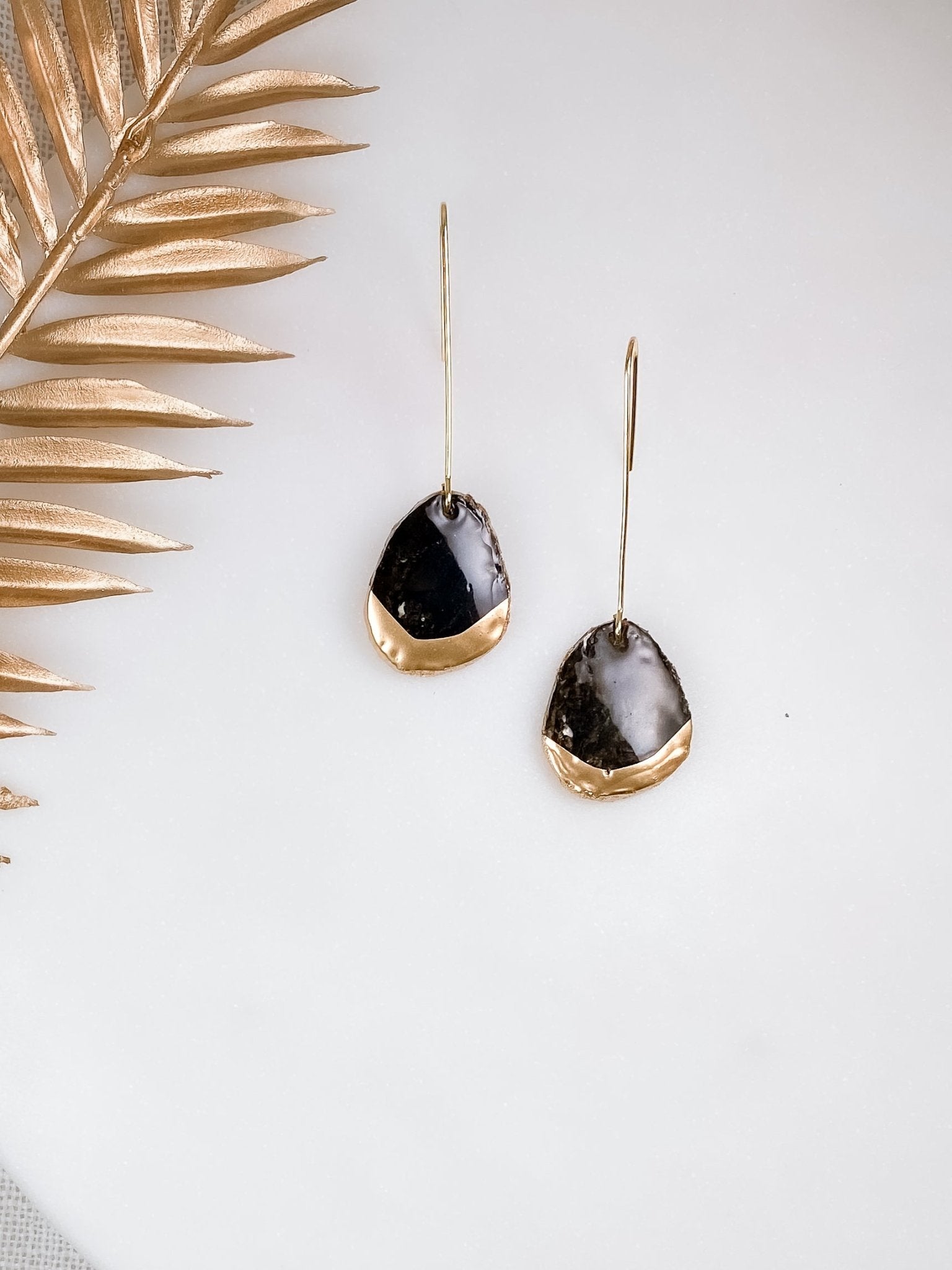 Obsidian petal drops - Sydney Jane JewelryEarrings