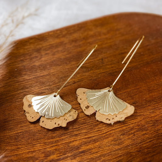 Ginkgo leaf gold - Sydney Jane JewelryEarrings