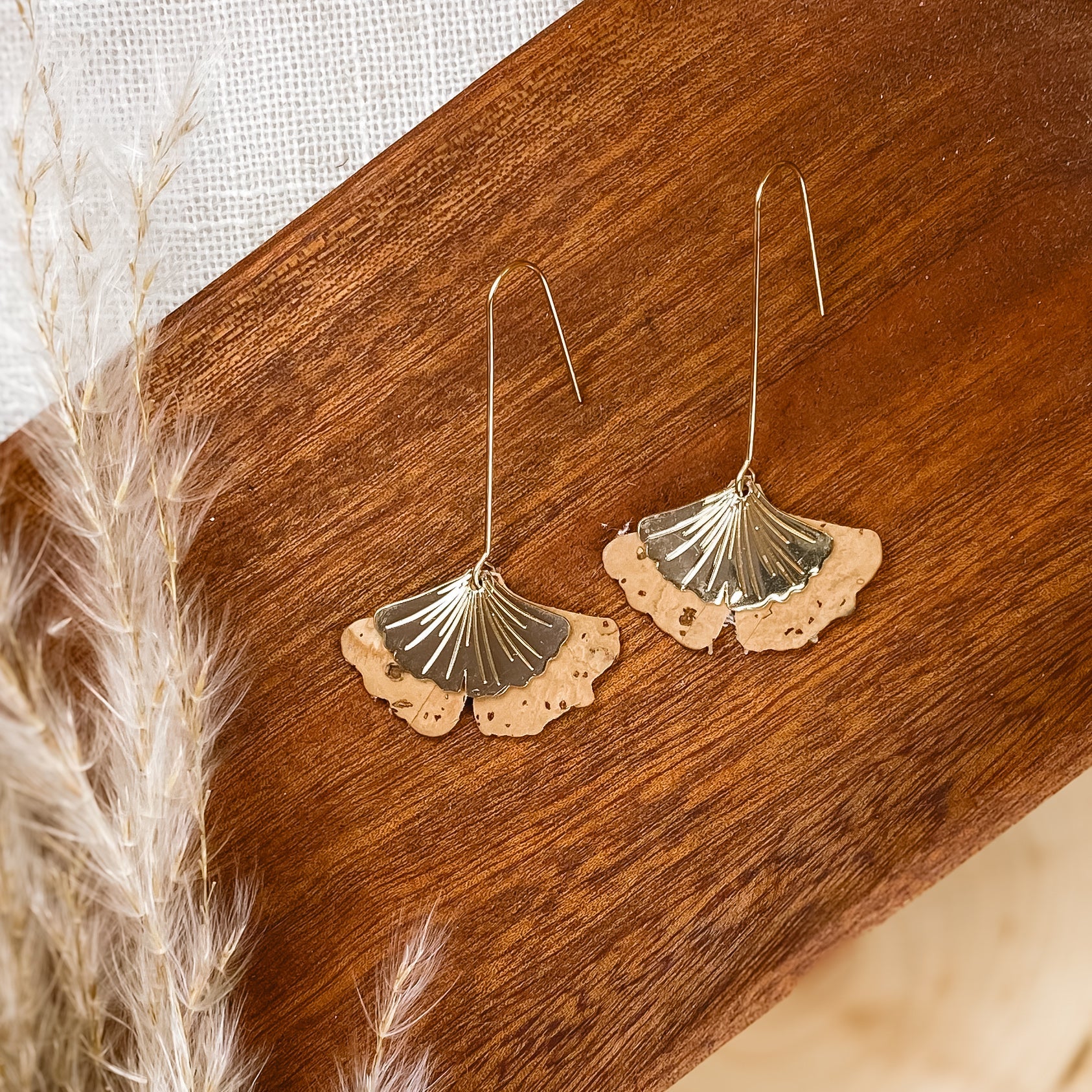 Ginkgo leaf gold - Sydney Jane JewelryEarrings