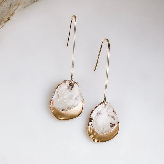 Porcelain Petal Drops - Sydney Jane JewelryEarrings